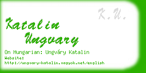 katalin ungvary business card